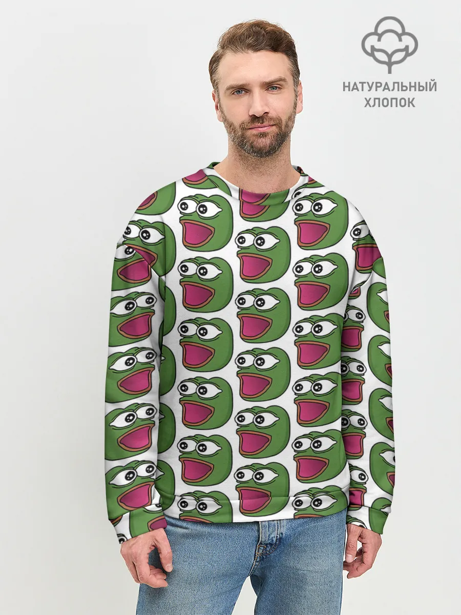Мужской свитшот базовый / Poggers Pattern