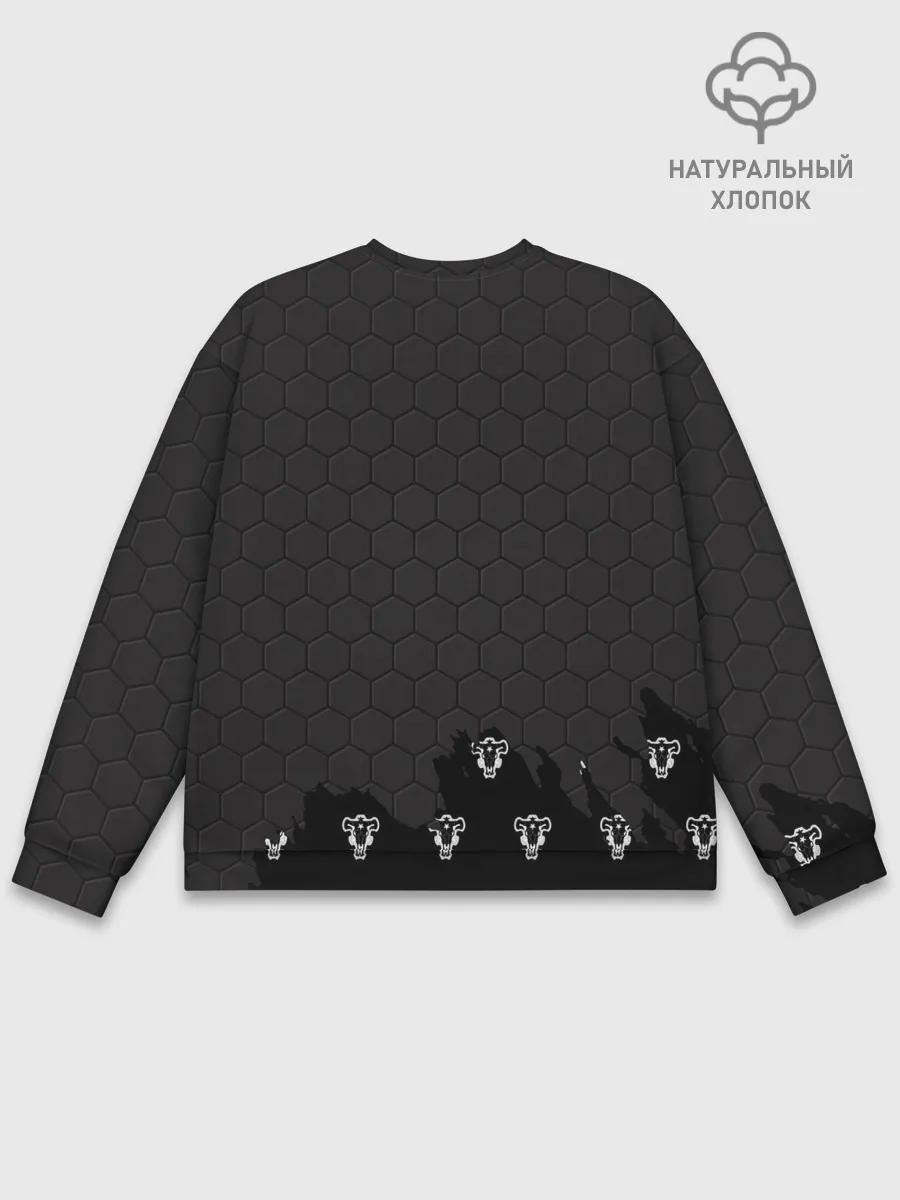Мужской свитшот базовый / Асто Чёрный клевер броня