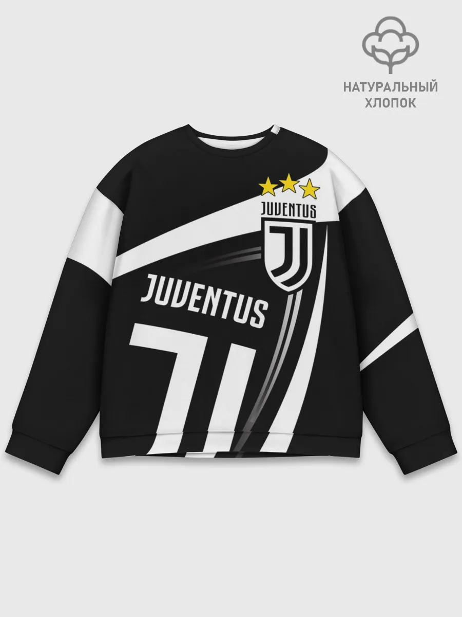 Мужской свитшот базовый / JUVENTUS / ЮВЕНТУС / ПОЛОСЫ
