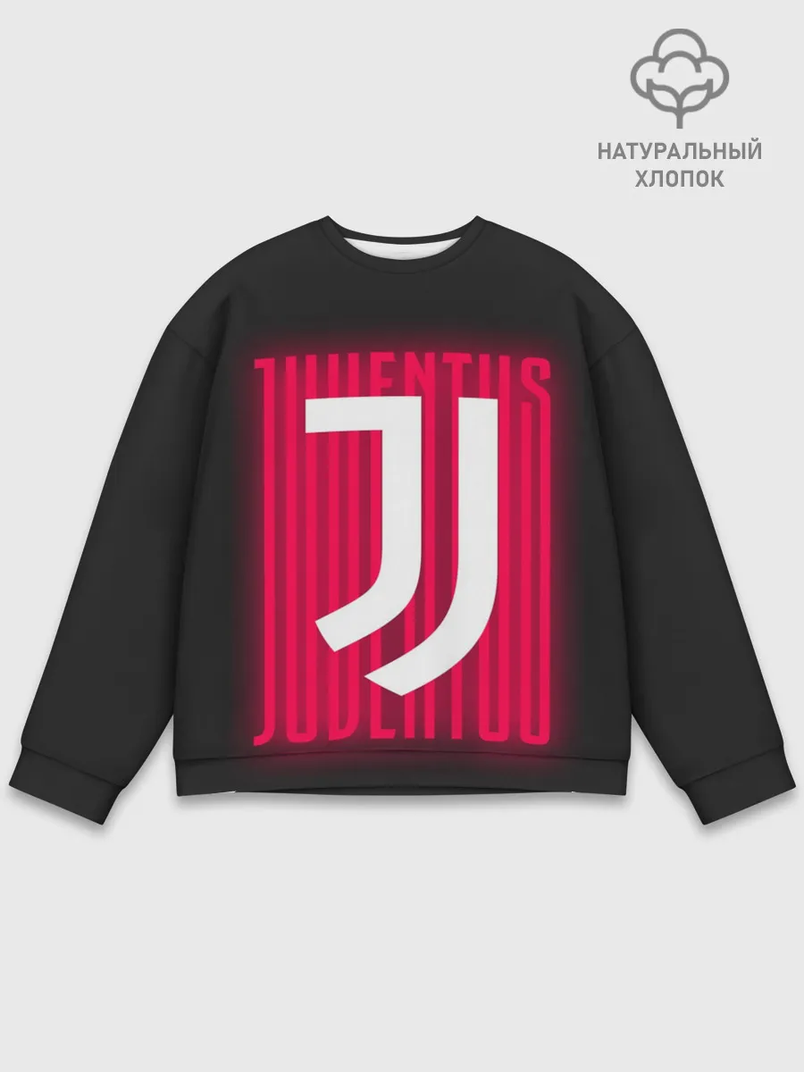 Мужской свитшот базовый / JUVENTUS / ЮВЕНТУС / НЕОН