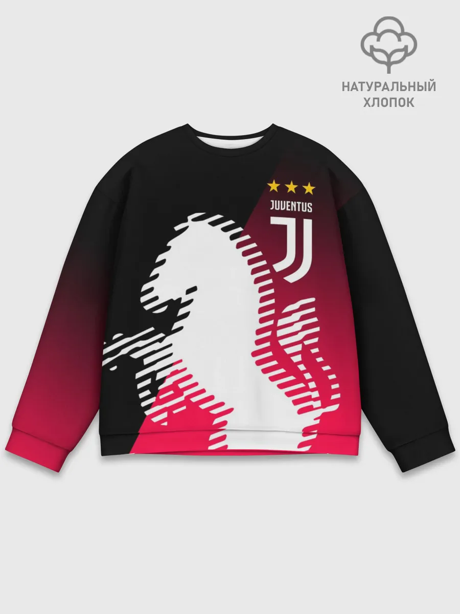 Мужской свитшот базовый / JUVENTUS / ЮВЕНТУС / НЕОН