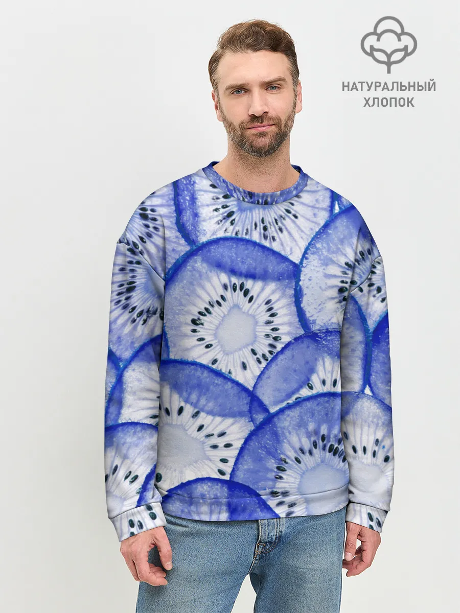 Мужской свитшот базовый / Синий Киви