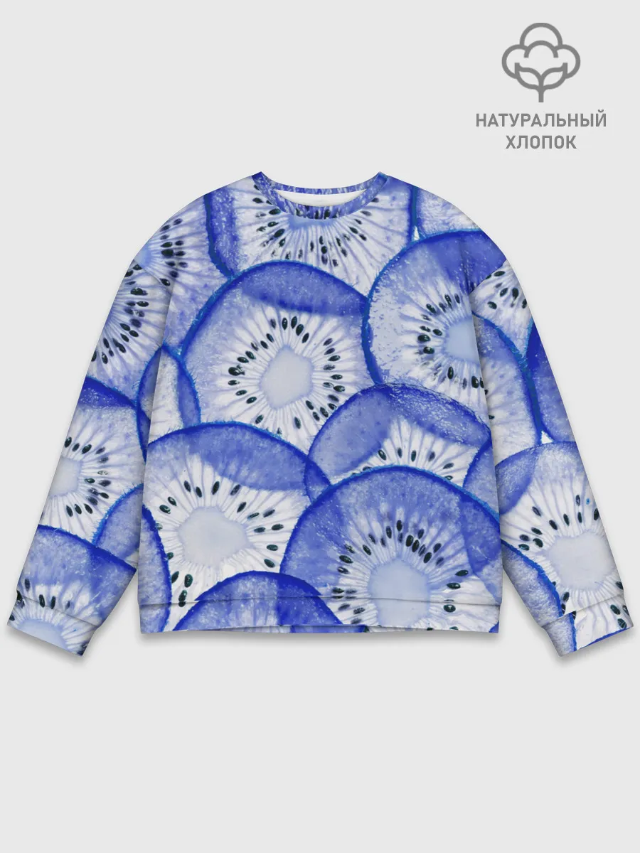 Мужской свитшот базовый / Синий Киви