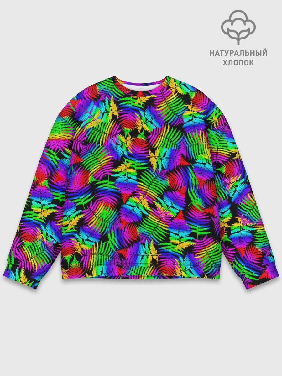Мужской свитшот базовый / Неоновый папоротник