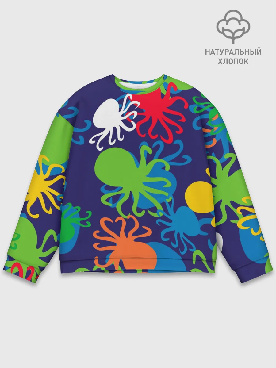 Мужской свитшот базовый / Осьминоги