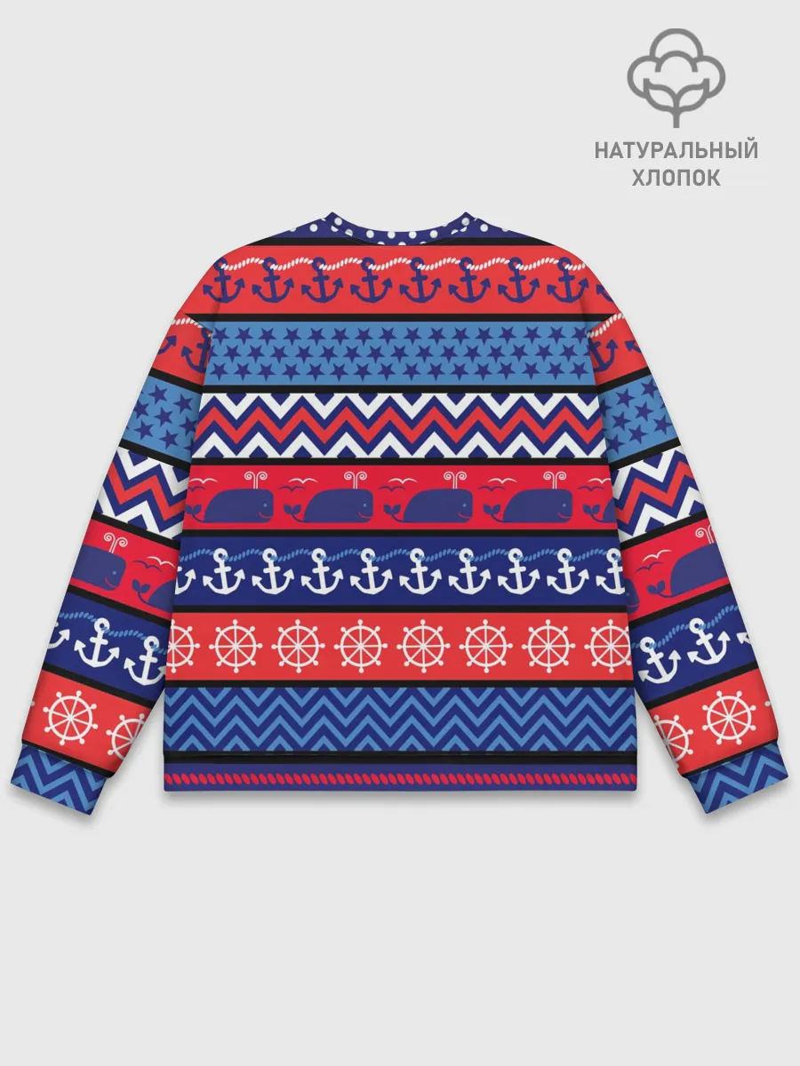 Мужской свитшот базовый / Морские мотивы