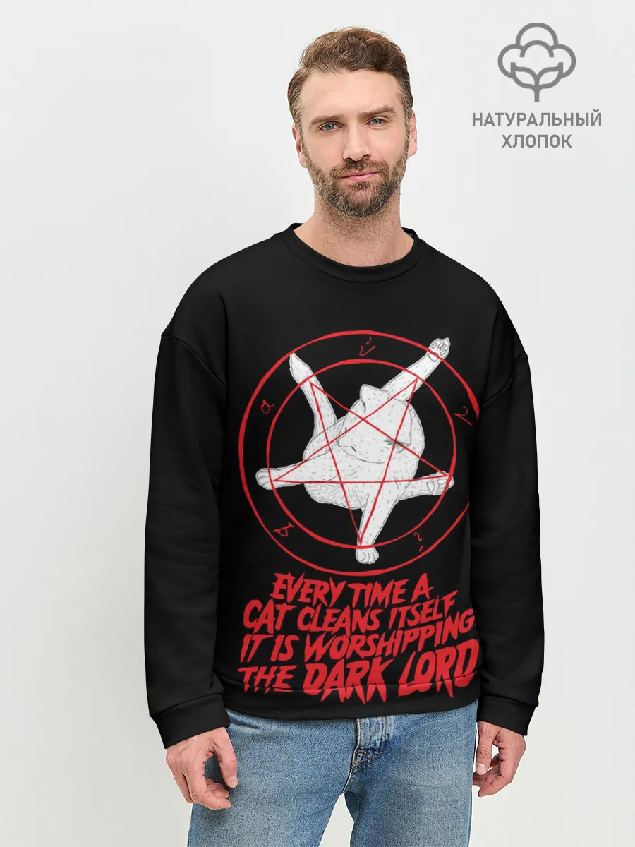 Мужской свитшот базовый / КОТ САТАНЫ