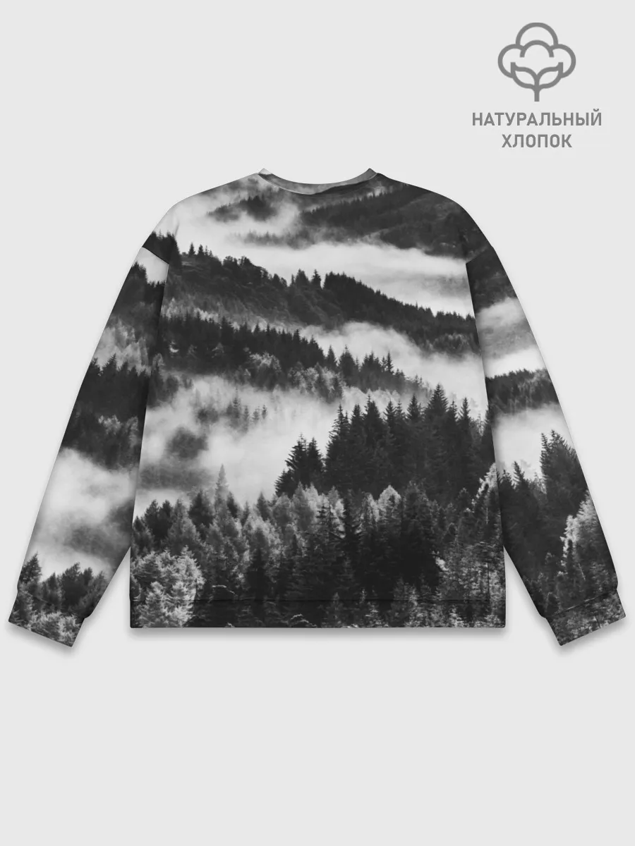 Мужской свитшот базовый / ТУМАННЫЙ ЛЕС / МРАЧНЫЙ ЛЕС