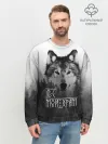 Мужской свитшот базовый / ЛЕС МОЙ ХРАМ / ВОЛК