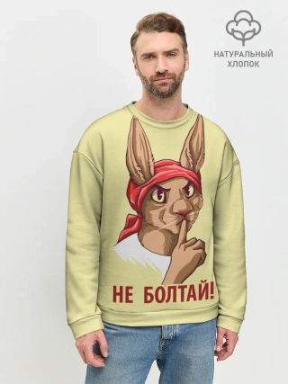 Мужской свитшот базовый / Не болтай!