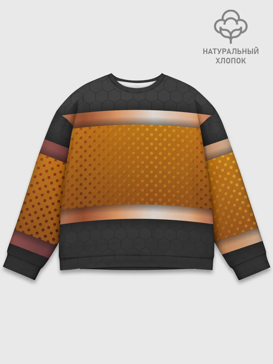 Мужской свитшот базовый / 3d gold / black