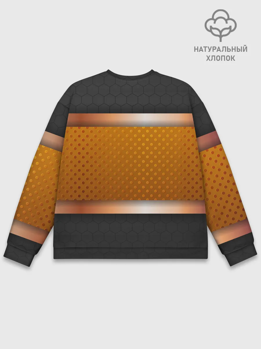 Мужской свитшот базовый / 3d gold / black