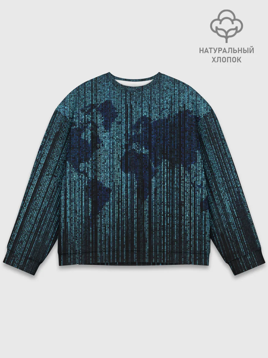 Мужской свитшот базовый / Цифровой Мир