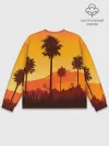 Мужской свитшот базовый / Лето, Пальмы, вечер