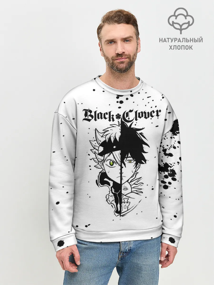 Мужской свитшот базовый / Аста | Юно Чёрный клевер