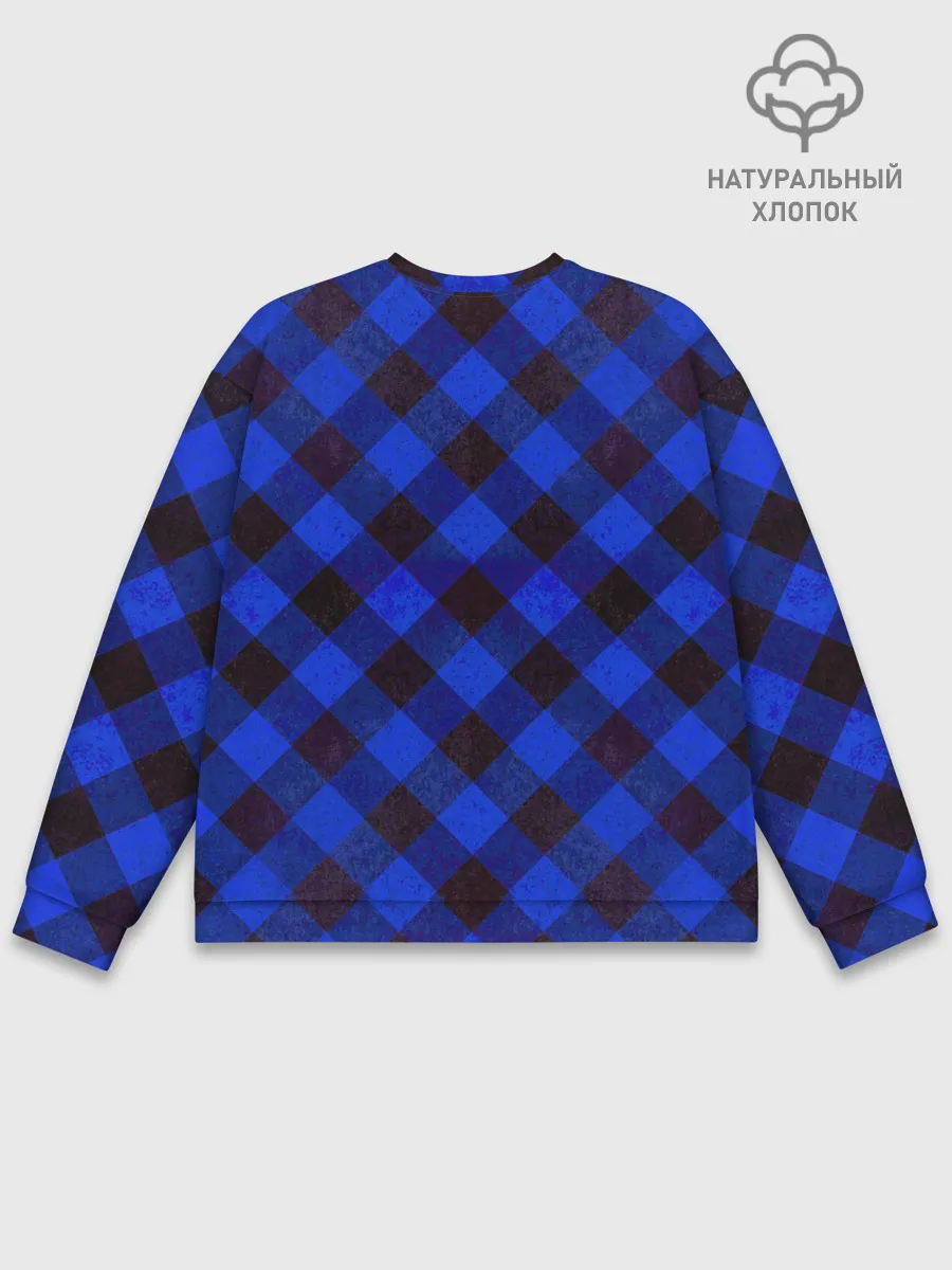 Мужской свитшот базовый / В клетку