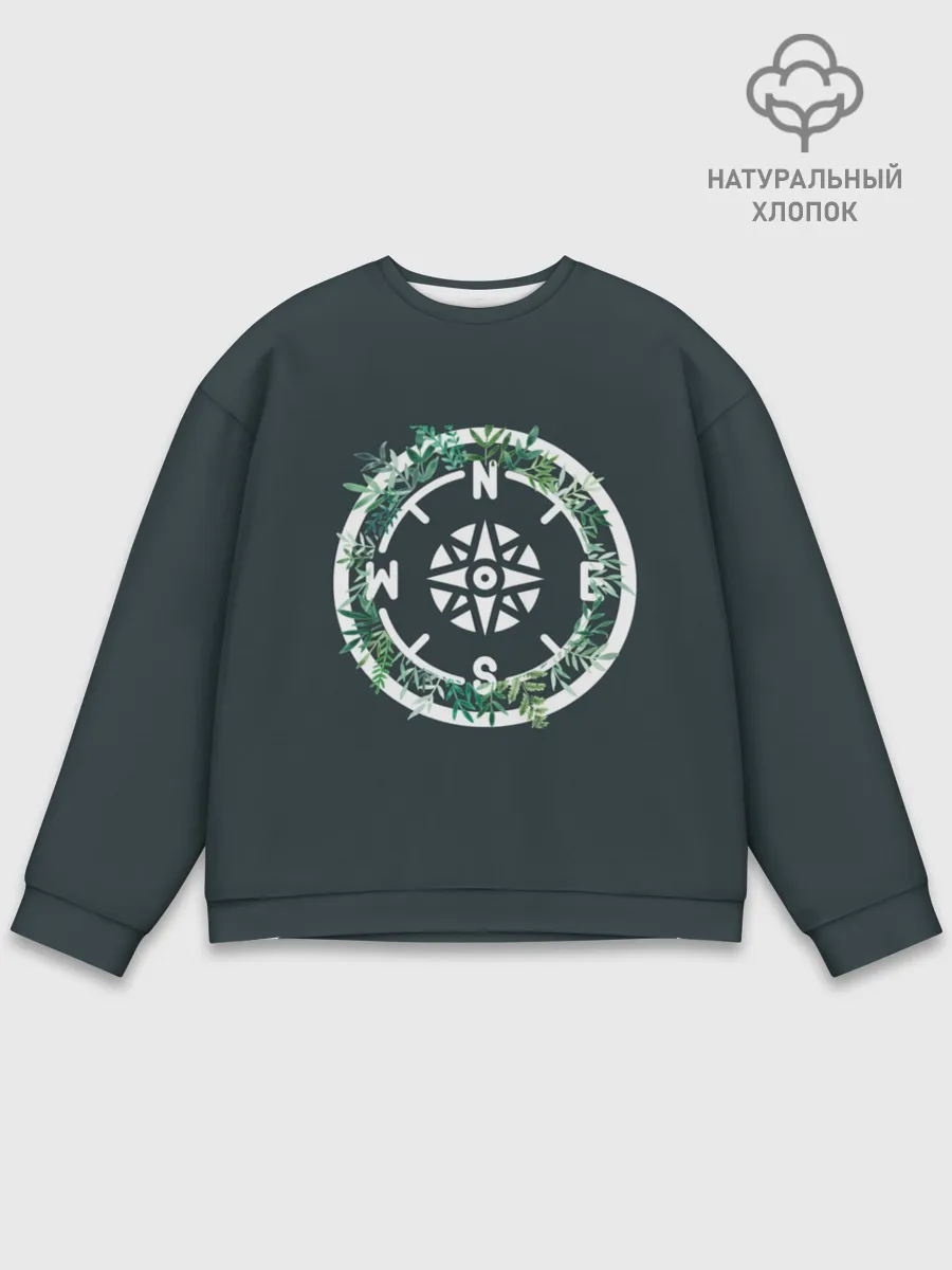 Мужской свитшот базовый / Старый компас