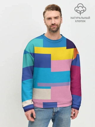 Мужской свитшот базовый / Плавные узоры