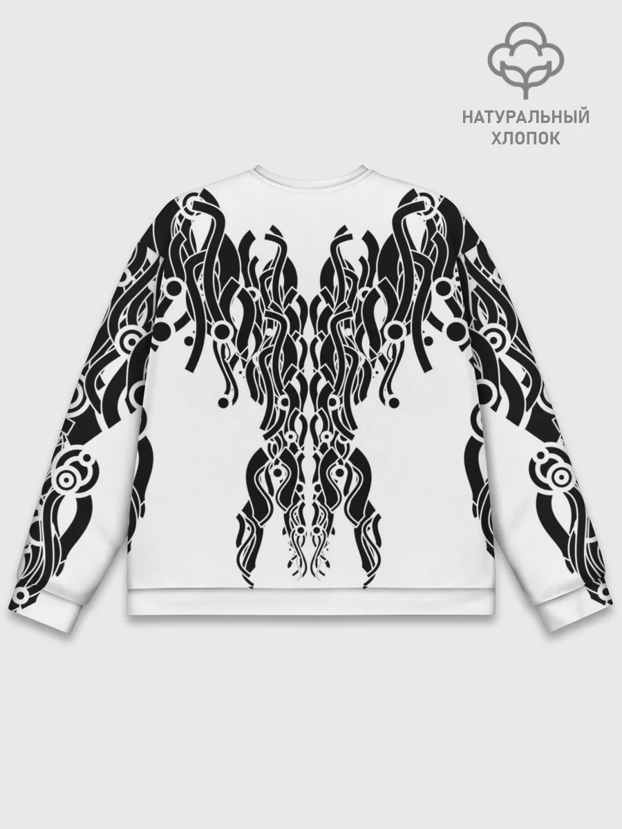 Мужской свитшот базовый / абстракция, круги, линии,