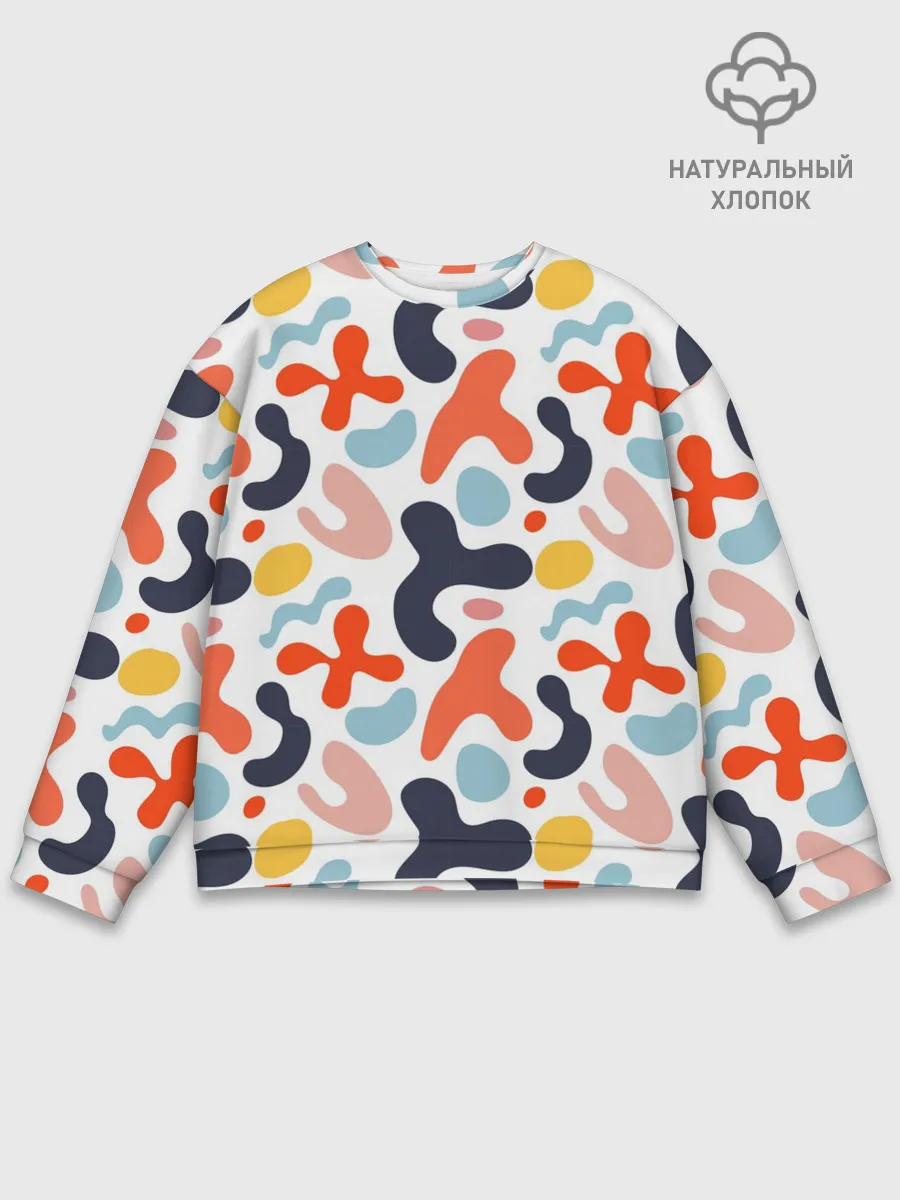 Мужской свитшот базовый / Абстрактные цветные пятна