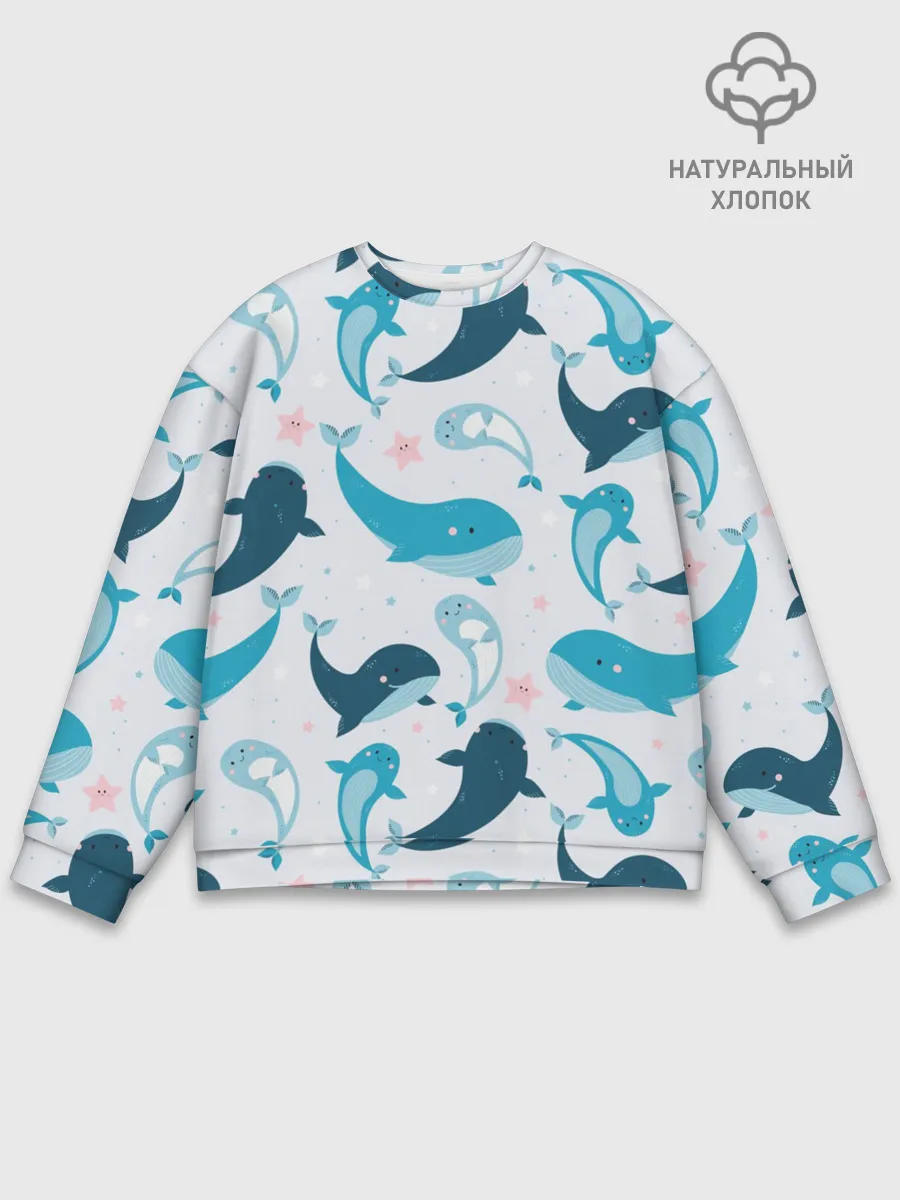 Мужской свитшот базовый / Киты и тюлени