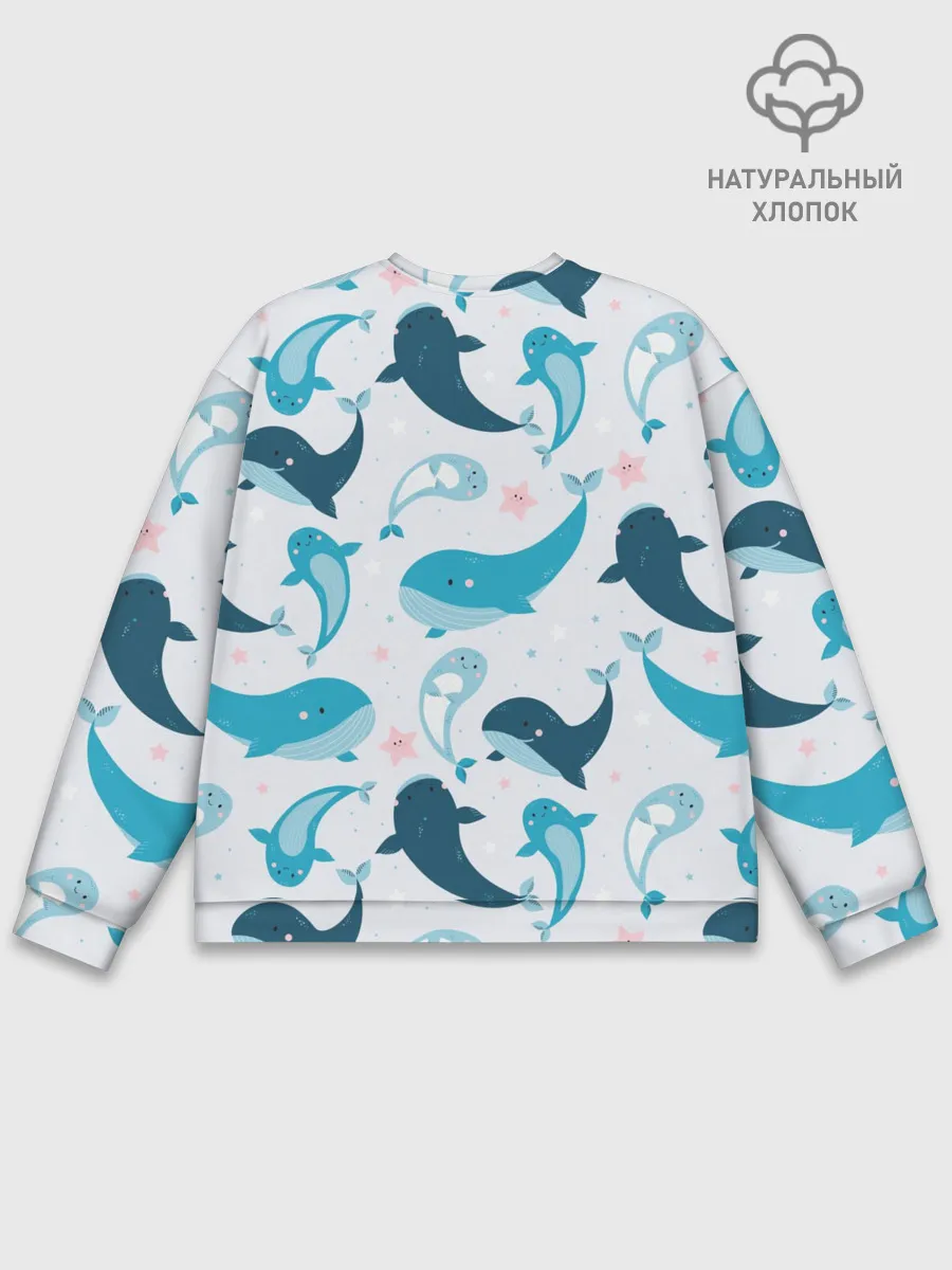 Мужской свитшот базовый / Киты и тюлени
