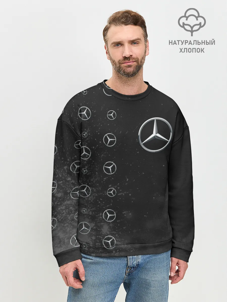 Мужской свитшот базовый / Мерседес - Взрыв