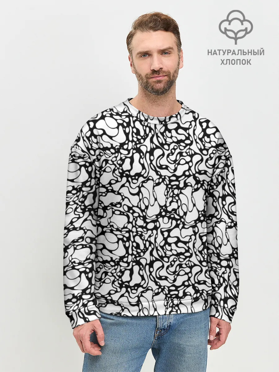 Мужской свитшот базовый / Абстрактная жидкость