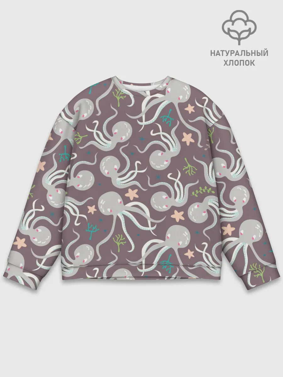 Мужской свитшот базовый / Осьминоги