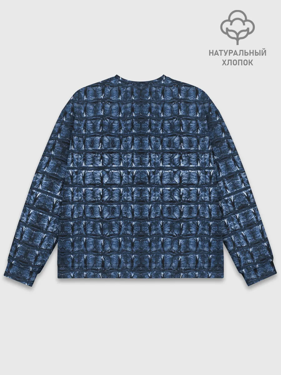 Мужской свитшот базовый / Текстура аллигатора