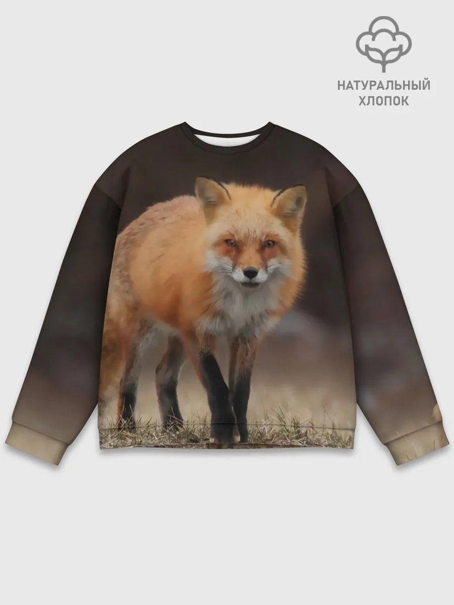 Мужской свитшот базовый / Хитрая лисица