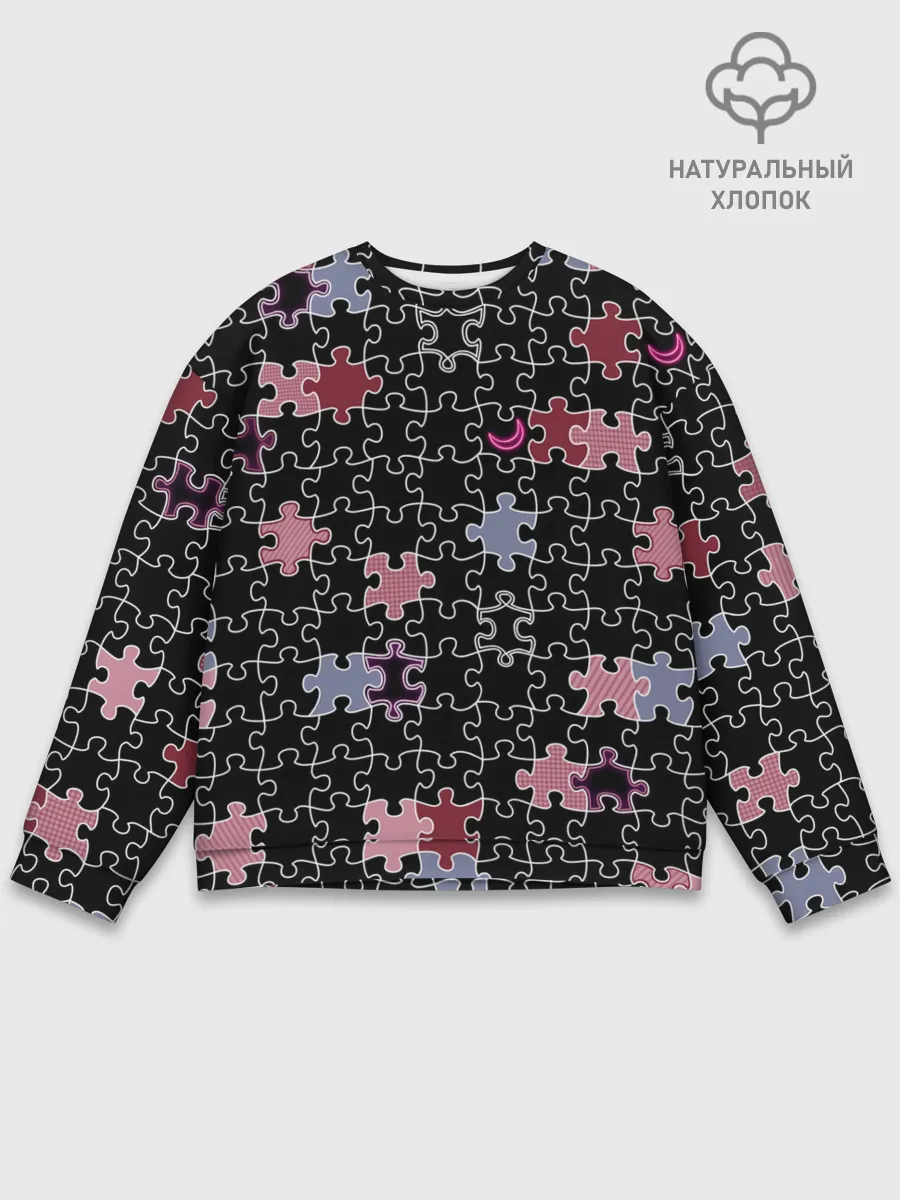 Мужской свитшот базовый / Пазлы Винтажный стиль