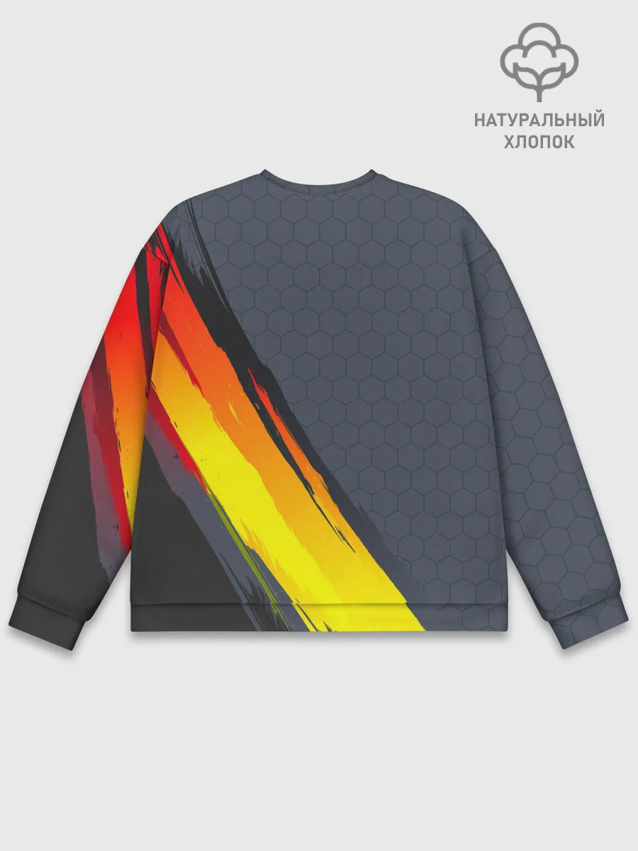 Мужской свитшот базовый / Gray Yellow Style