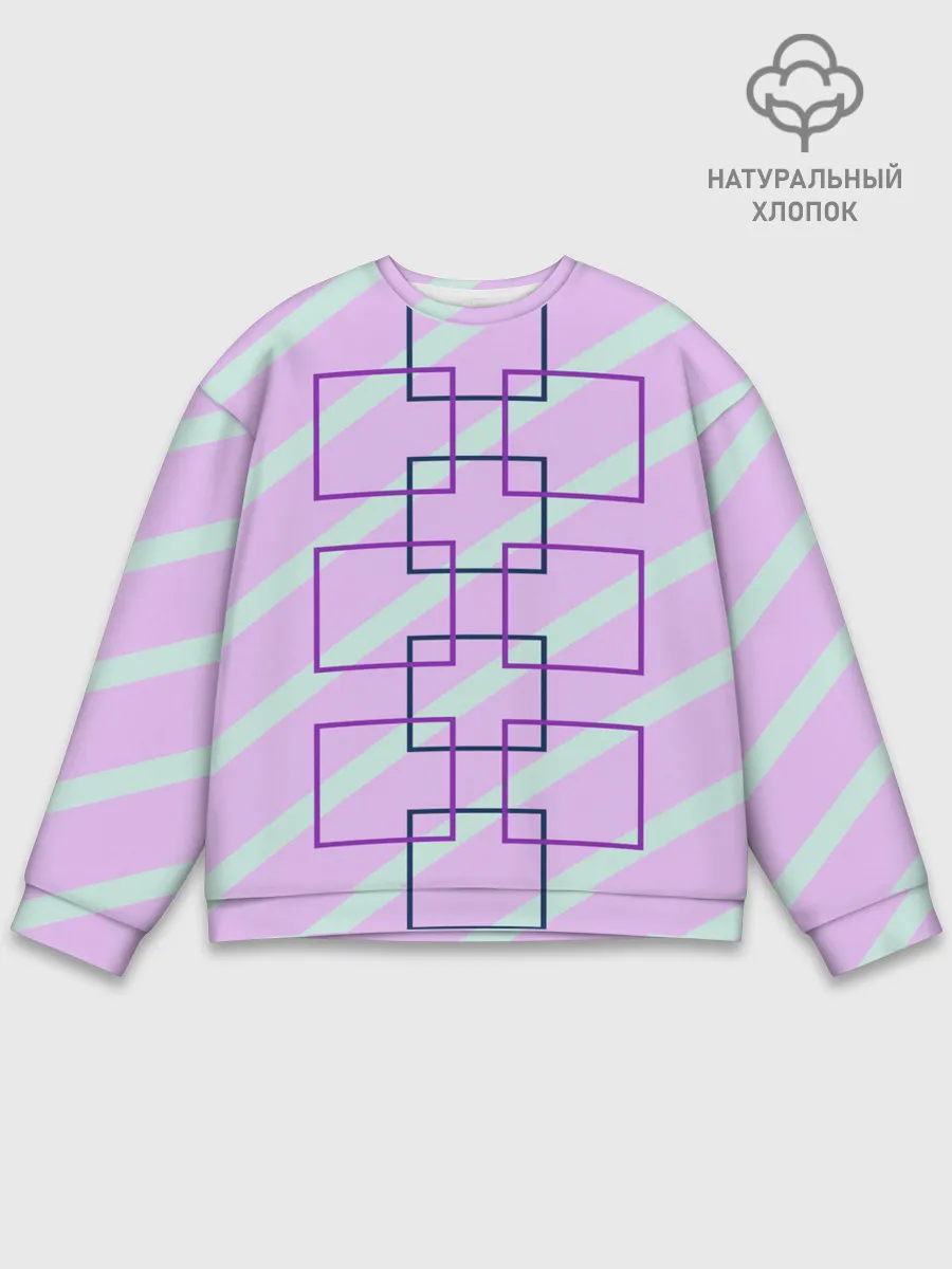 Мужской свитшот базовый / графический: клетка полоска