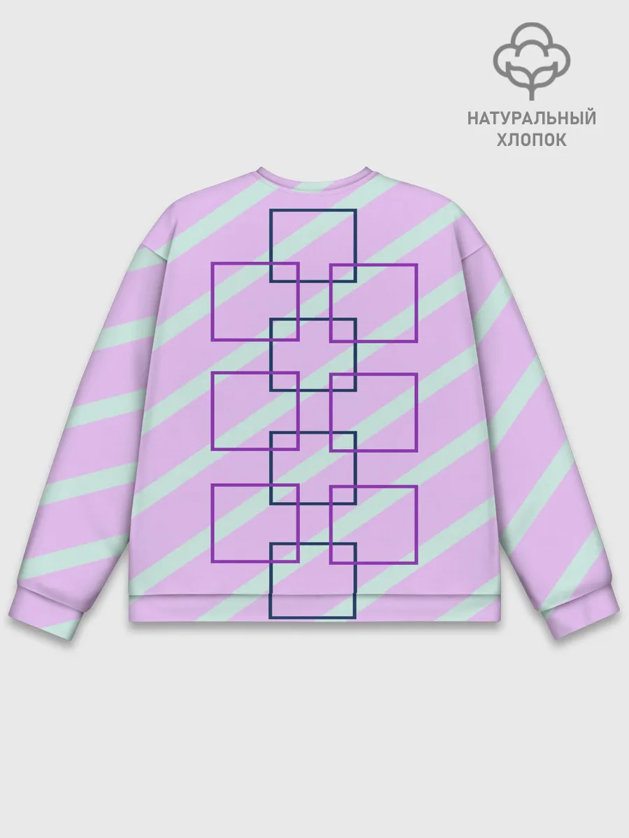 Мужской свитшот базовый / графический: клетка полоска