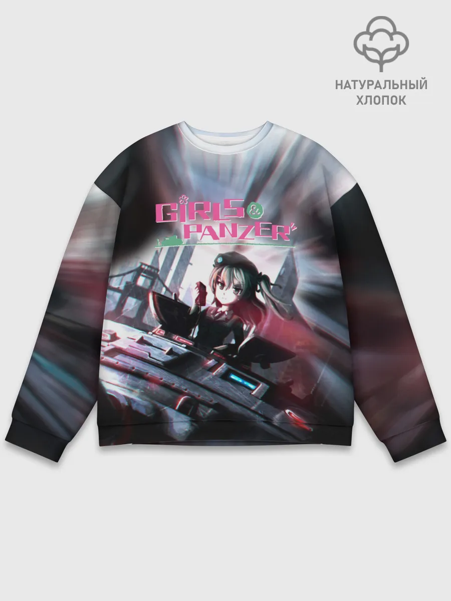 Мужской свитшот базовый / Девушки и танки | Арису Симада