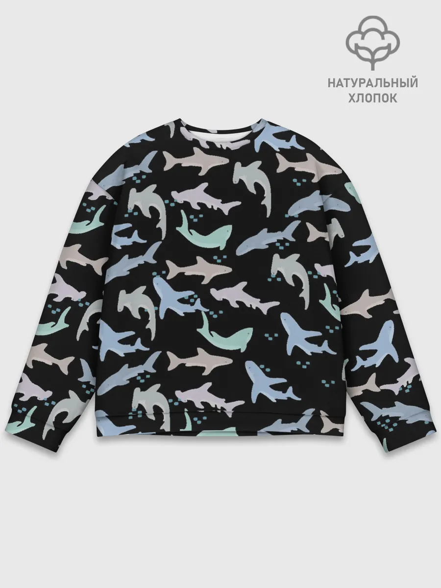 Мужской свитшот базовый / Акулы разные