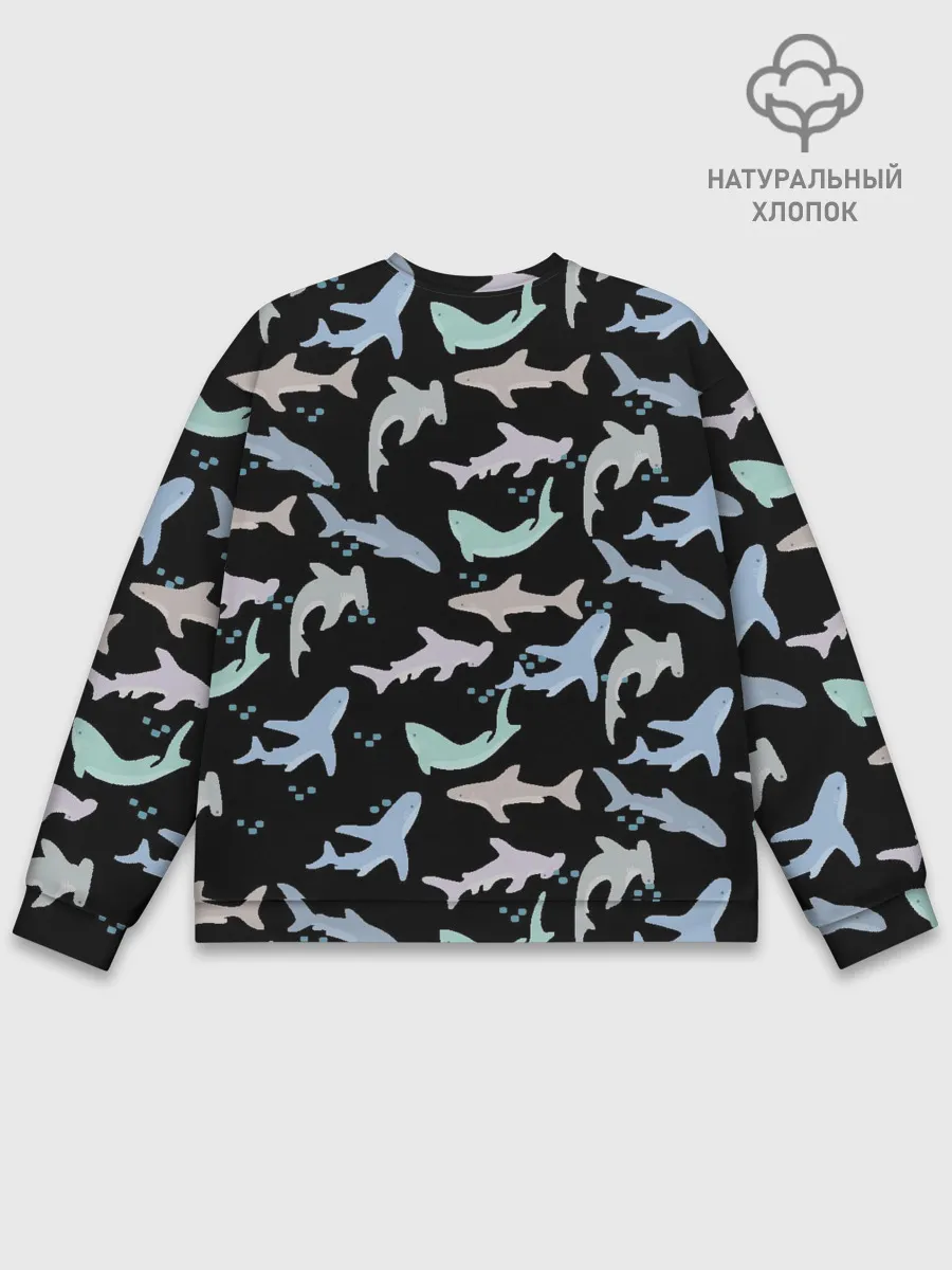 Мужской свитшот базовый / Акулы разные