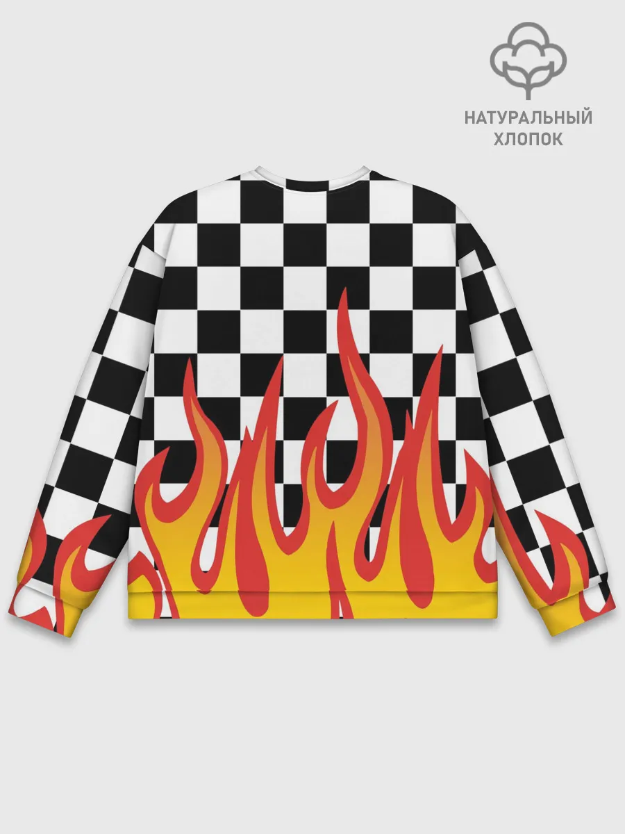 Мужской свитшот базовый / ОГОНЬ / УЗОР / PATTERN