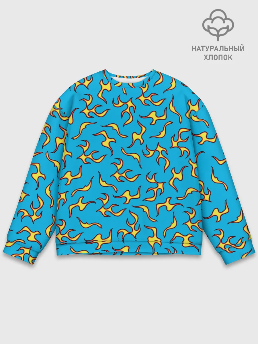 Мужской свитшот базовый / ОГОНЬ / УЗОР / FIRE