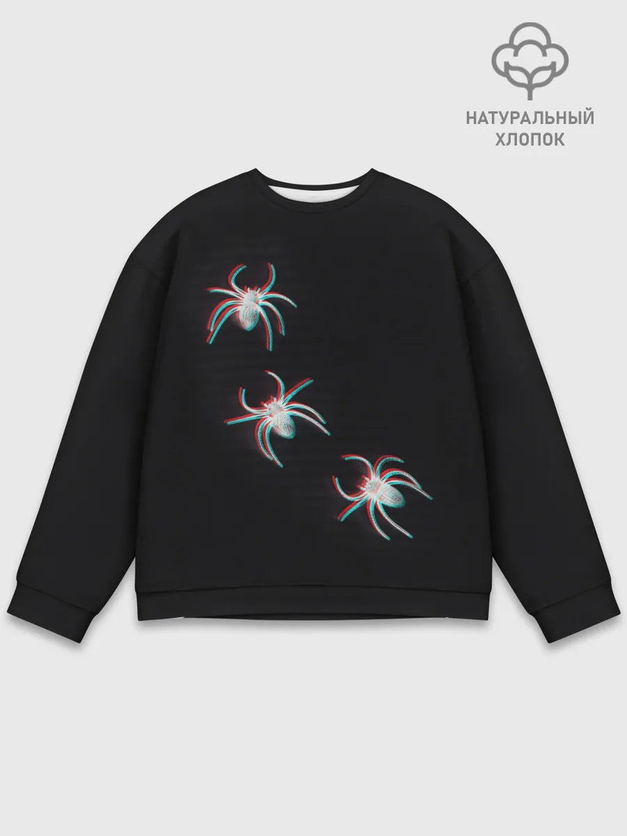 Мужской свитшот базовый / ПАУКИ ГЛИТЧ / GLITCH SPIDERS