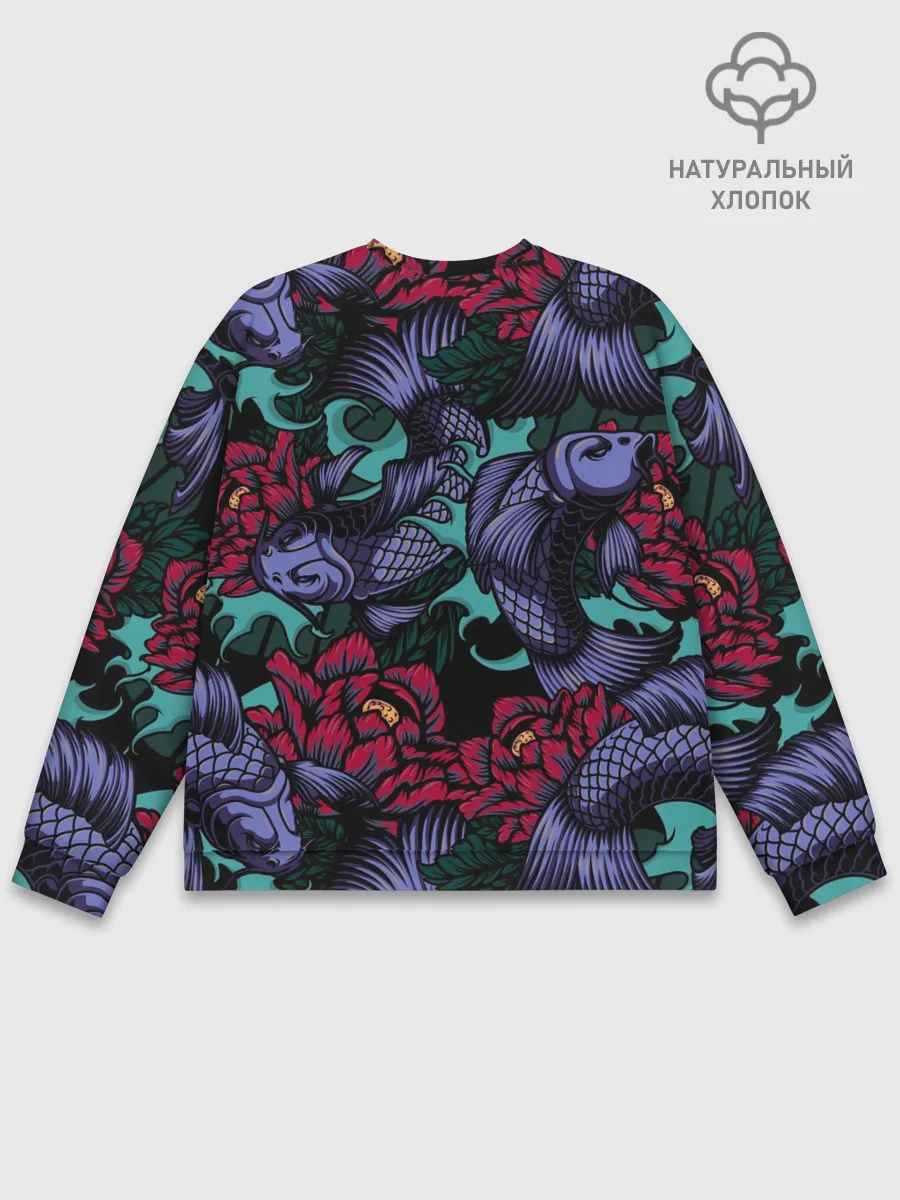 Мужской свитшот базовый / Японские карпы