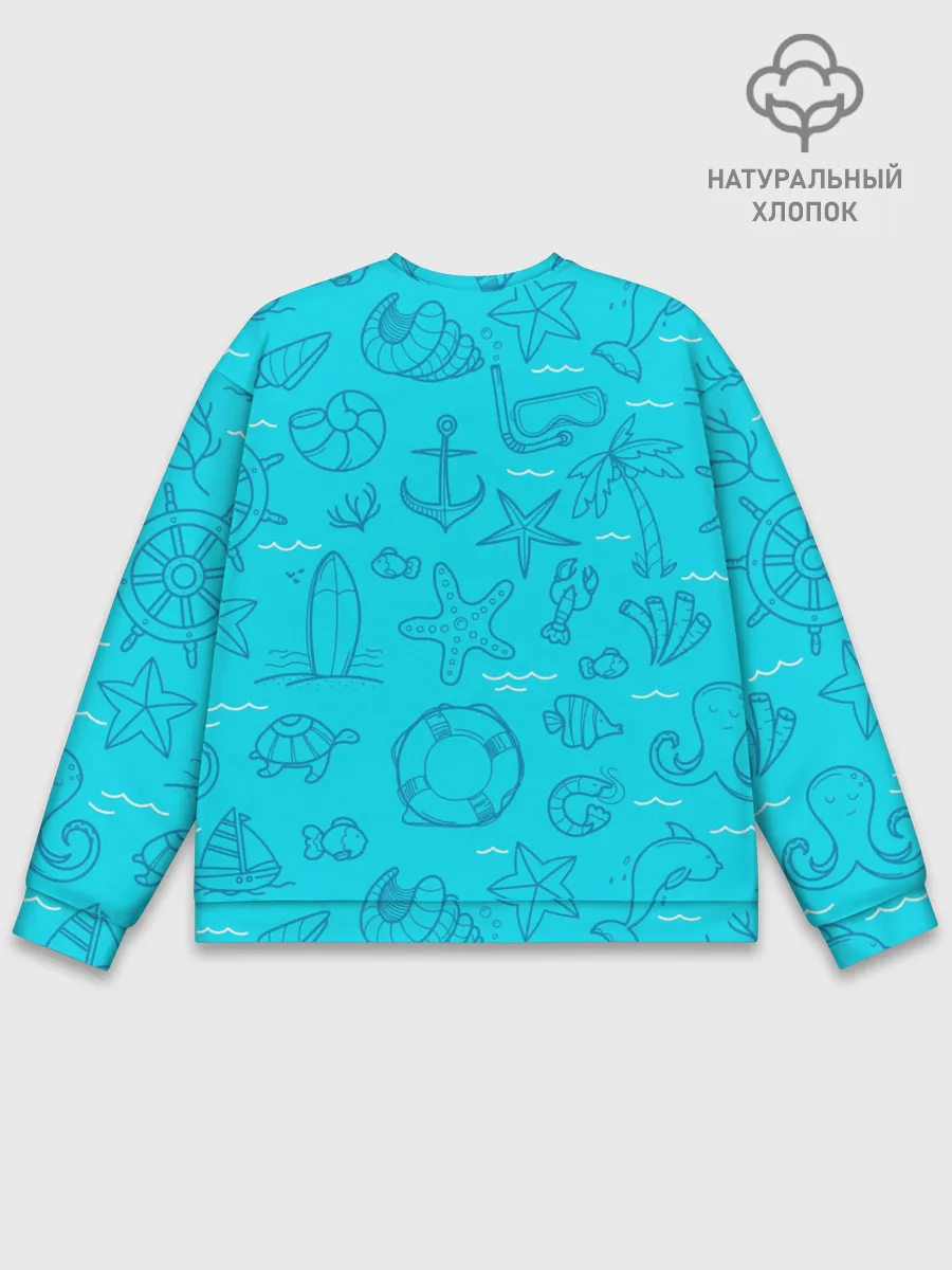 Мужской свитшот базовый / Морская тема