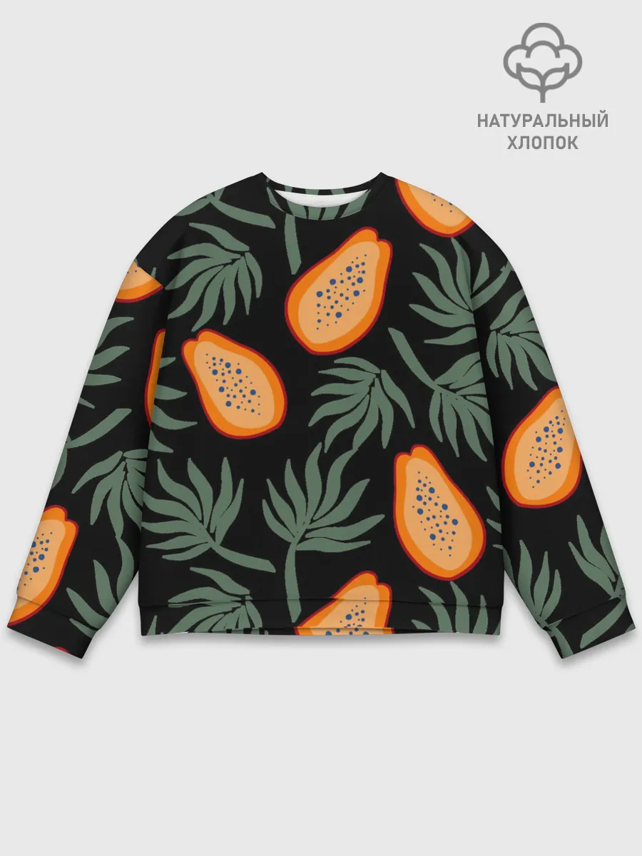 Мужской свитшот базовый / Папайя