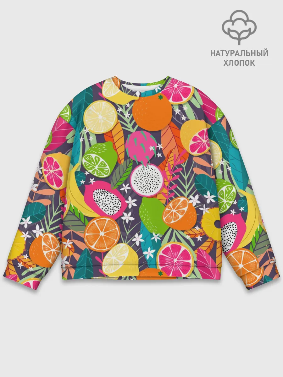Мужской свитшот базовый / Фрукты