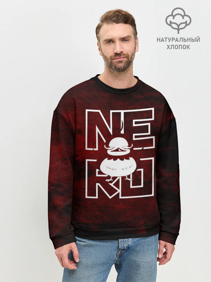 Мужской свитшот базовый / Птичка НЕРО Чёрный Клевер