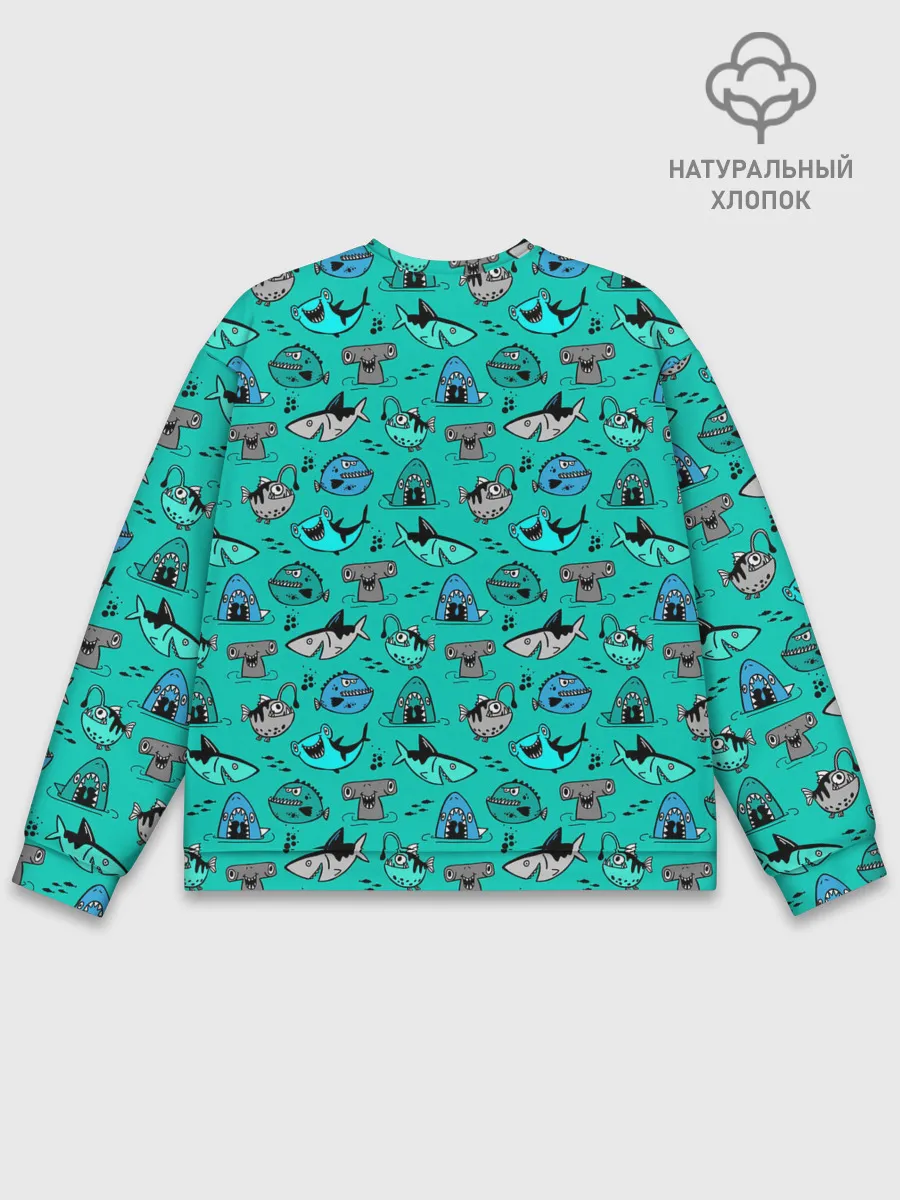 Мужской свитшот базовый / Морские рыбки