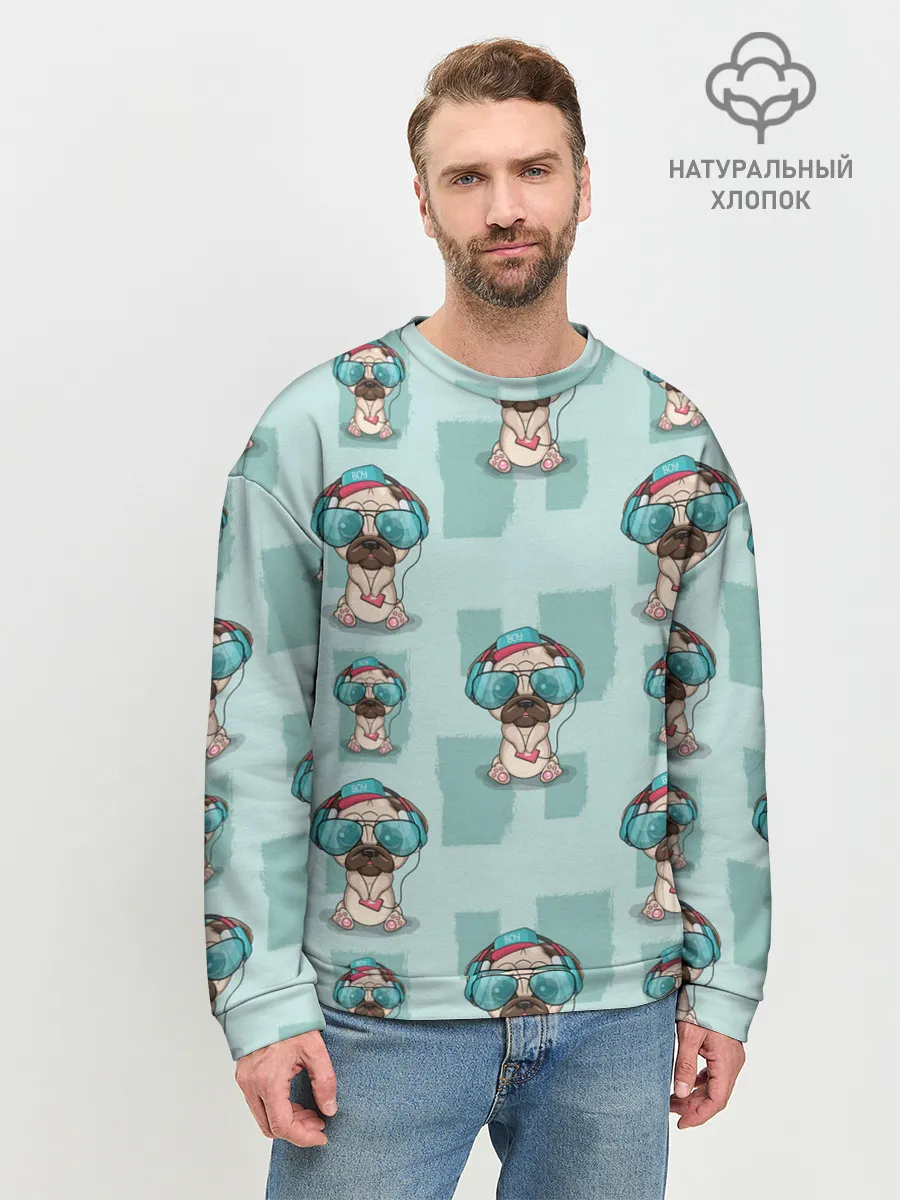 Мужской свитшот базовый / Крутой песик