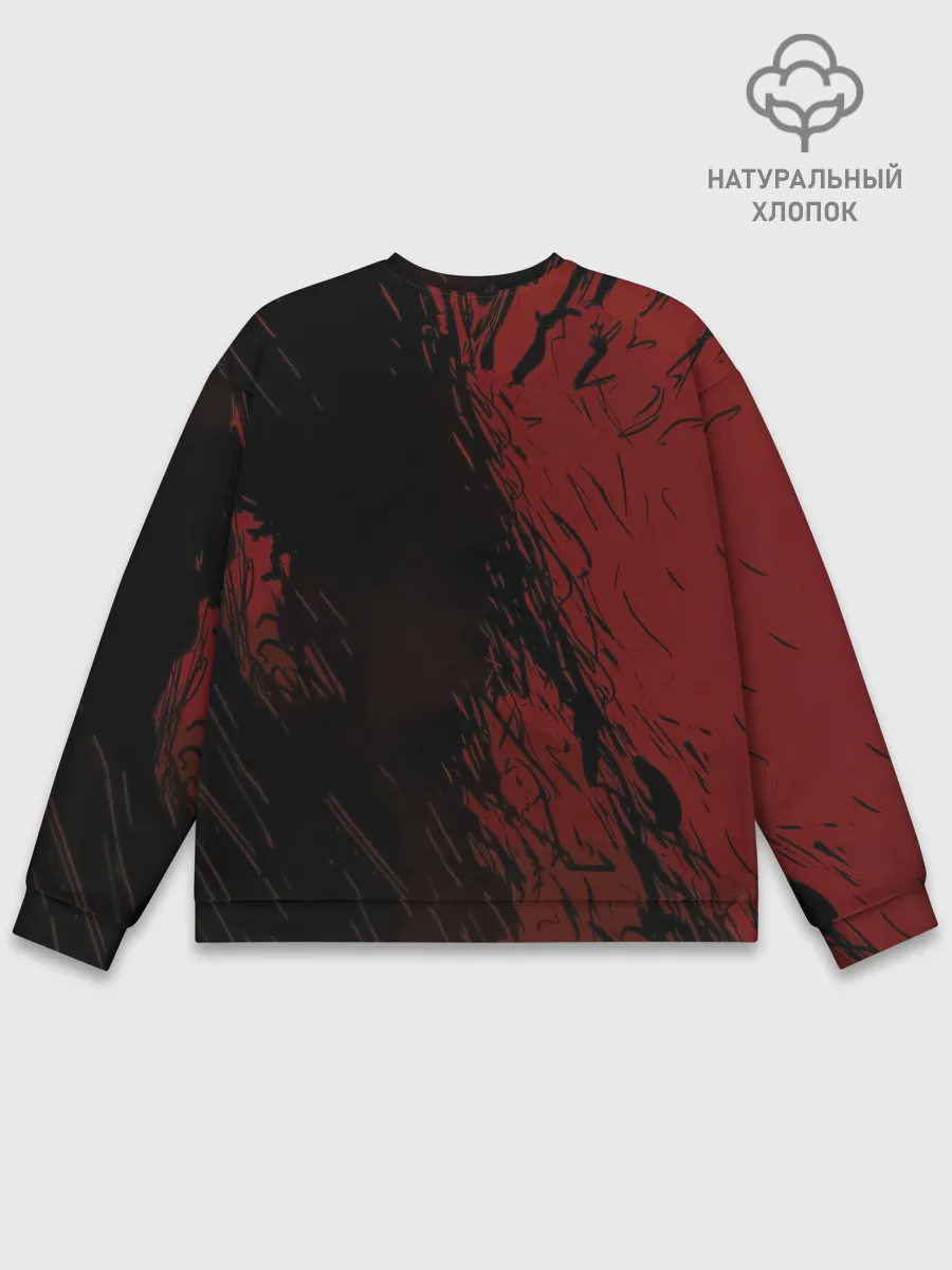 Мужской свитшот базовый / Мощный торс Аста Чёрный клевер