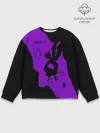 Мужской свитшот базовый / Чёрный клевер демон в сиреневом